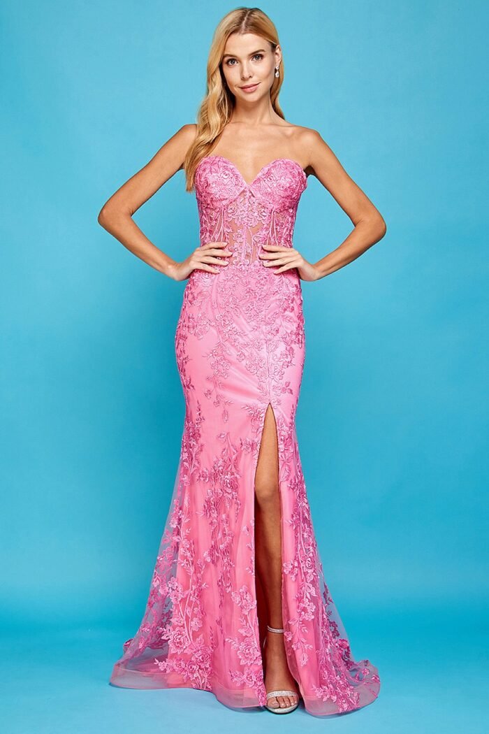 EMBROIDERED FITTED SHEER CORSET SLIT - Image 4