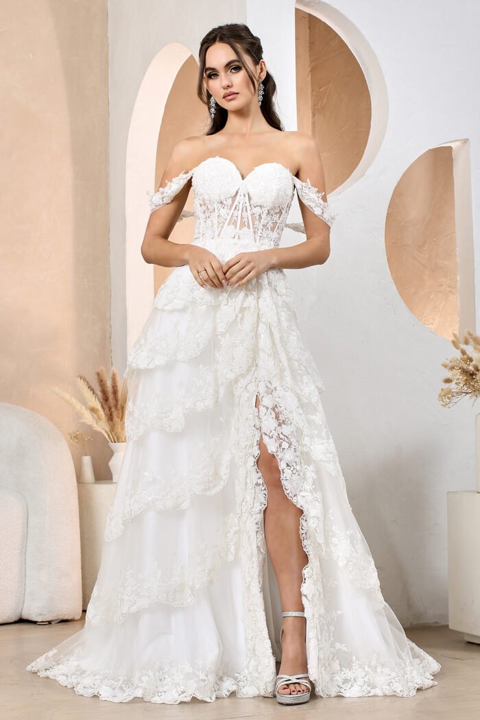 Sequin Embellished A-Line Prom Gown with Sheer - Image 8