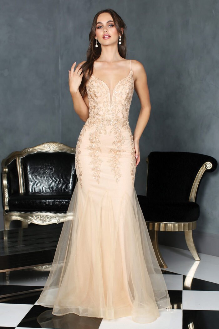 EMBROIDERED SLEEVELESS MERMAID DRESS - Image 6