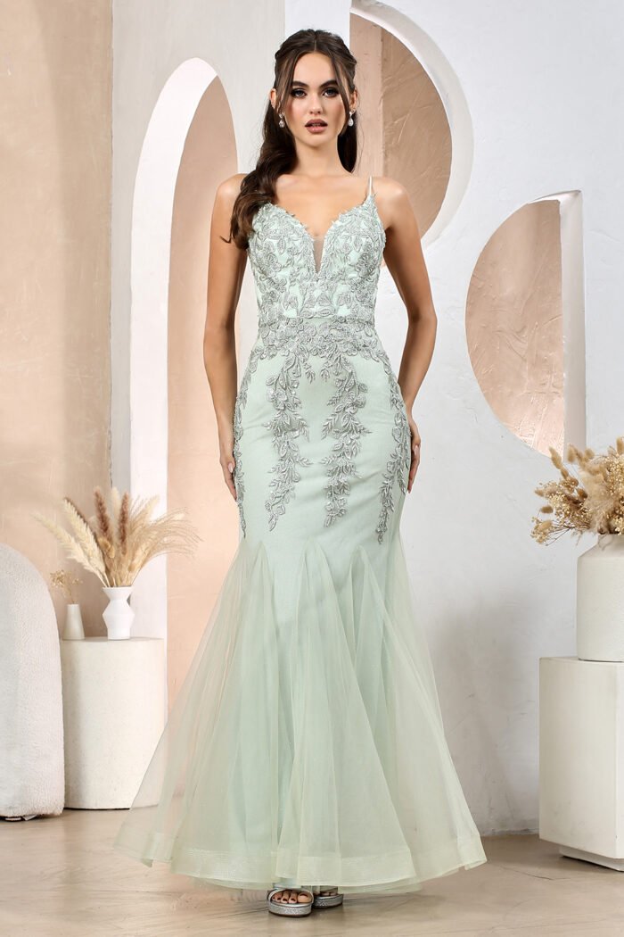 EMBROIDERED SLEEVELESS MERMAID DRESS - Image 3