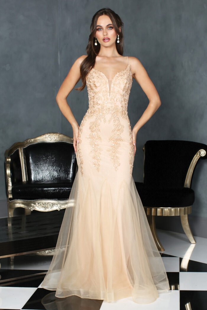 EMBROIDERED SLEEVELESS MERMAID DRESS - Image 5